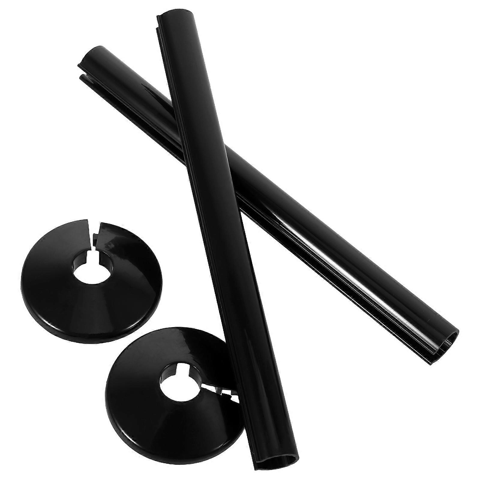 Decorative Pipe Cover for Pipe Sleeve Plumbing Use with 2Sets Black