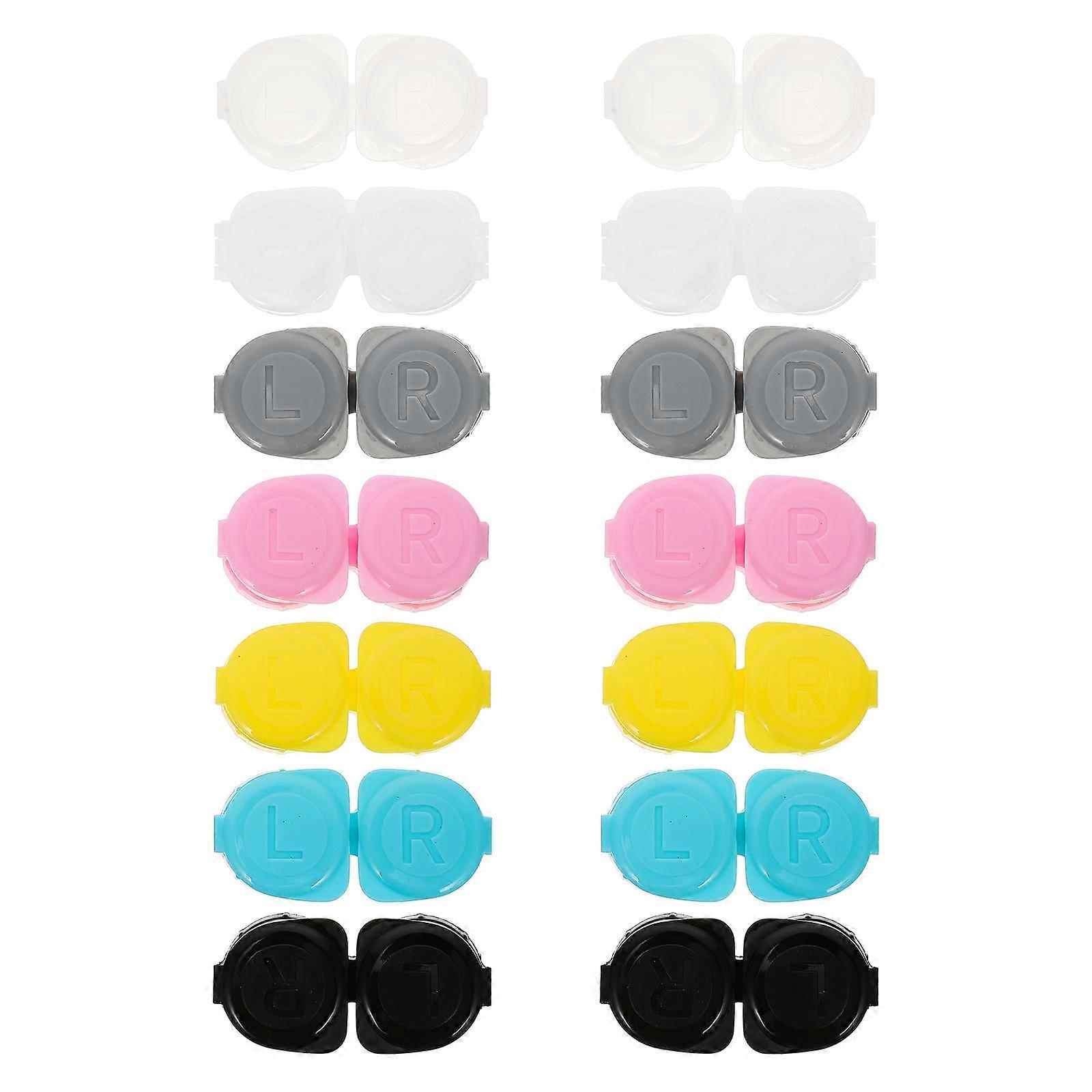 Portable Eye Lens Box Eye Lens Case Container for Storage Use 14Pcs Set