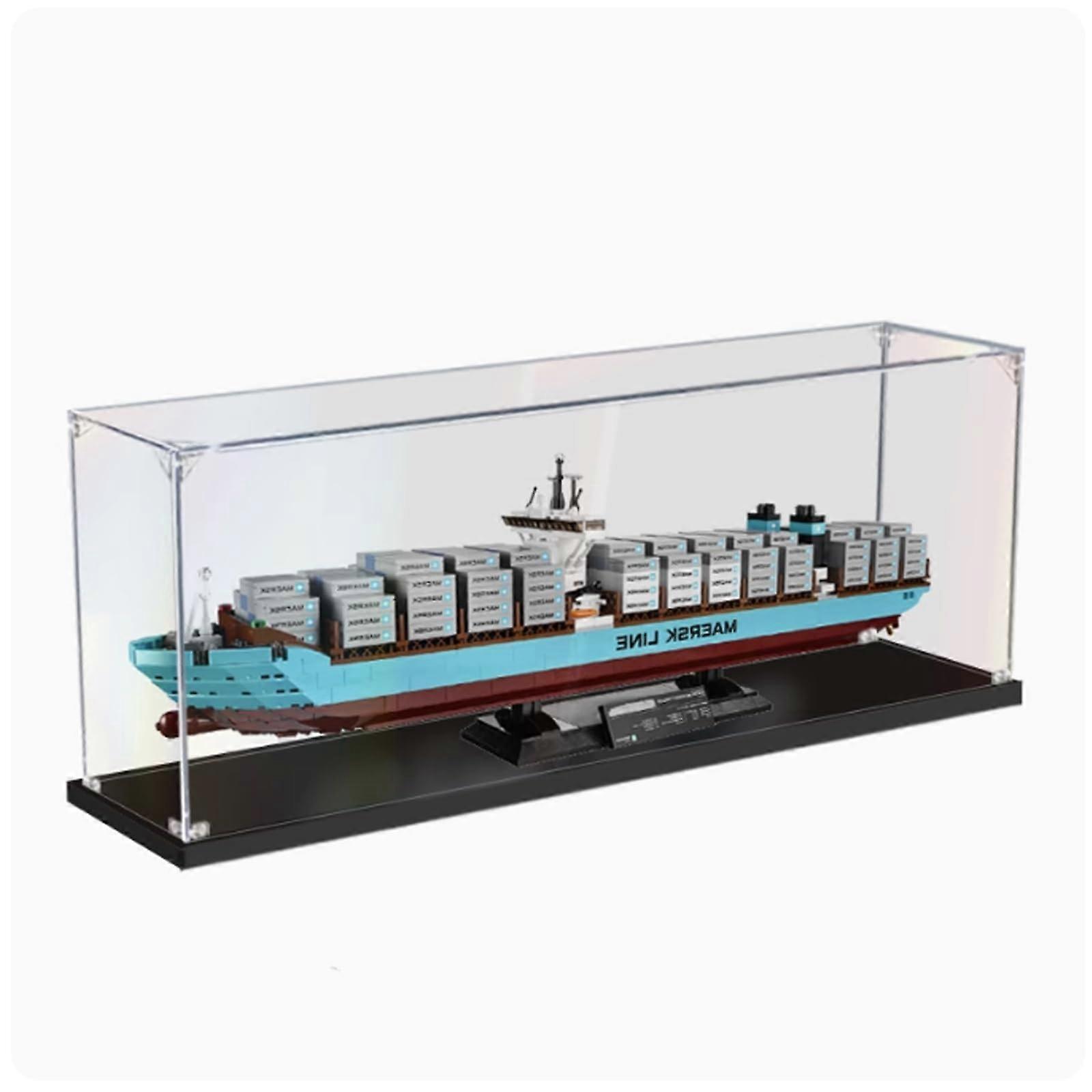 Acrylic Display Case for  10241 Cargo , Clear Dustproof Showcase with Mirror Base