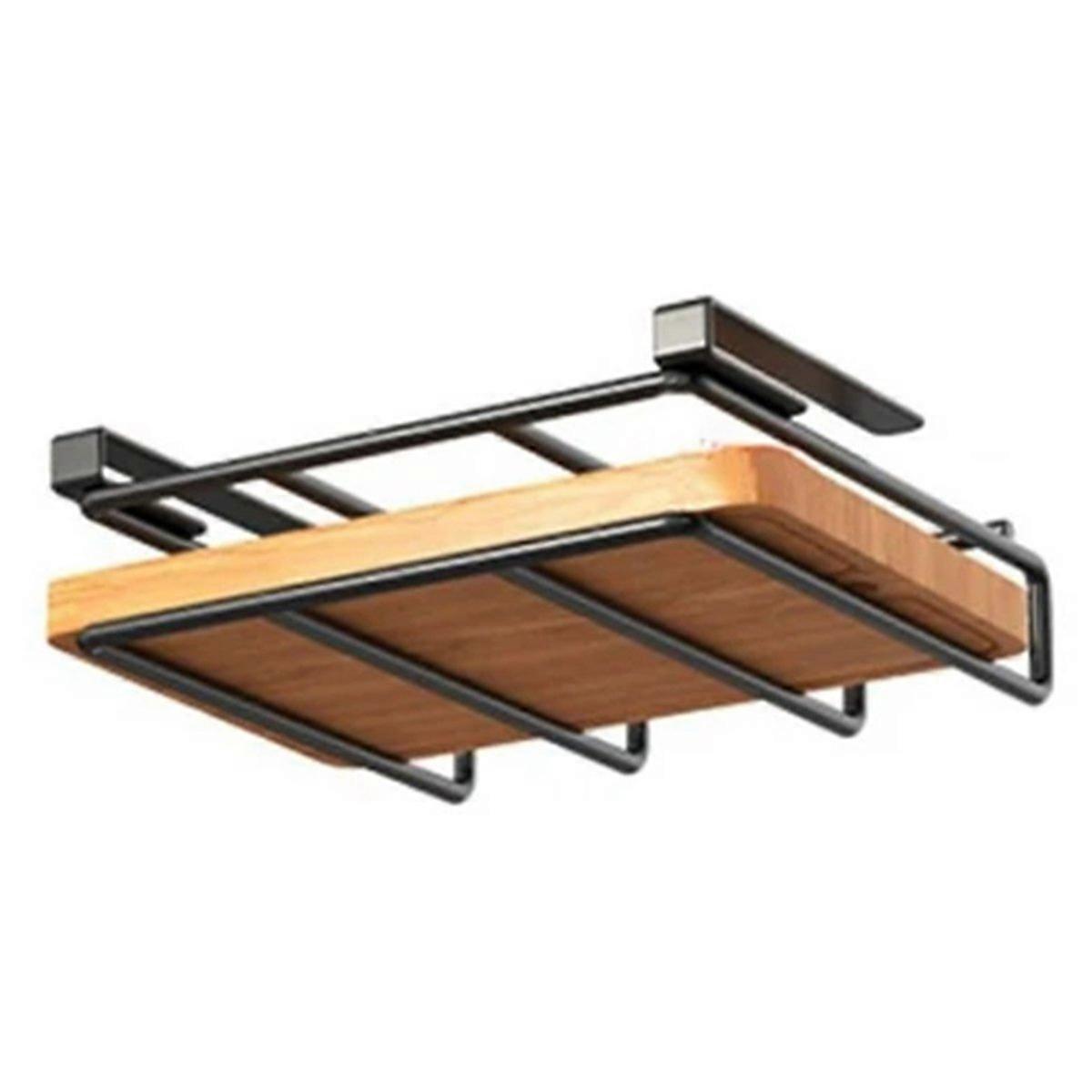 Kitchen Hanging Organizer Rack with Hooks Under Cupboard