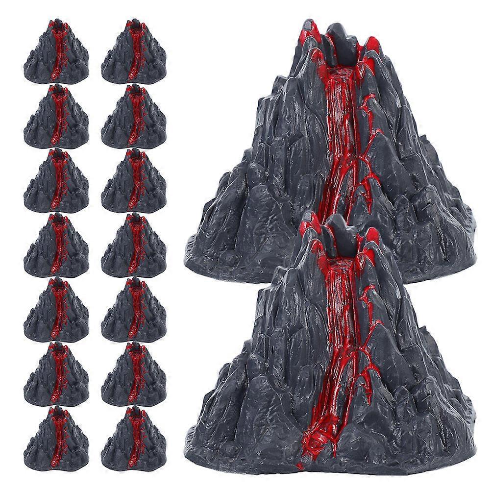 Plastic Volcano Model Volcano for Science Experiments 16Pcs Miniature Toy