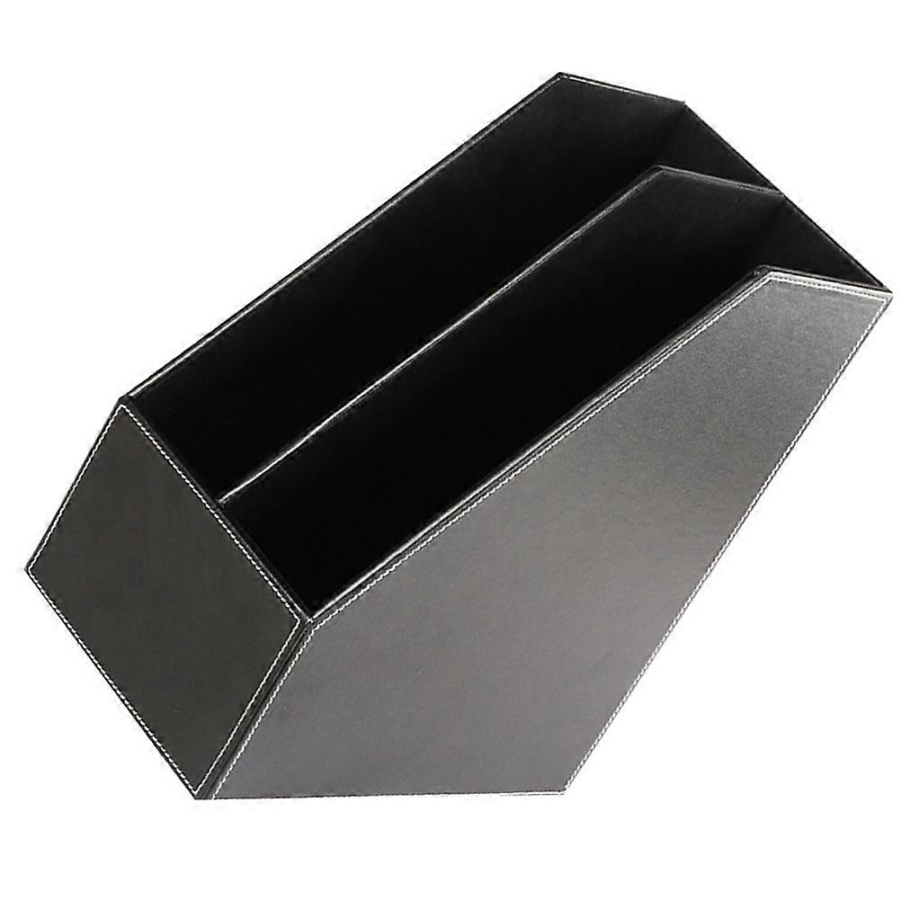 Black Double Layer Storage Box for Makeup Organizer with Portable Hanging Feature