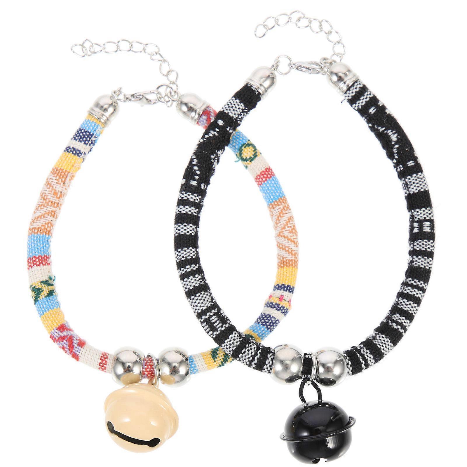 Dog Collar Multi-Function Necklaces for Pets 2Pcs Adjustable Puppy Accessories