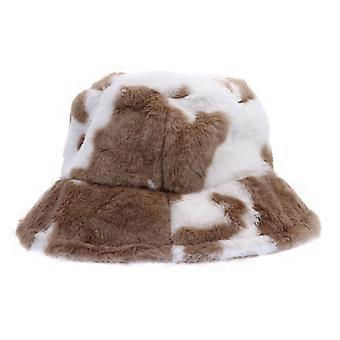 Cappello da pescatore invernale in peluche marrone progettato per il calore, 1 pezzo