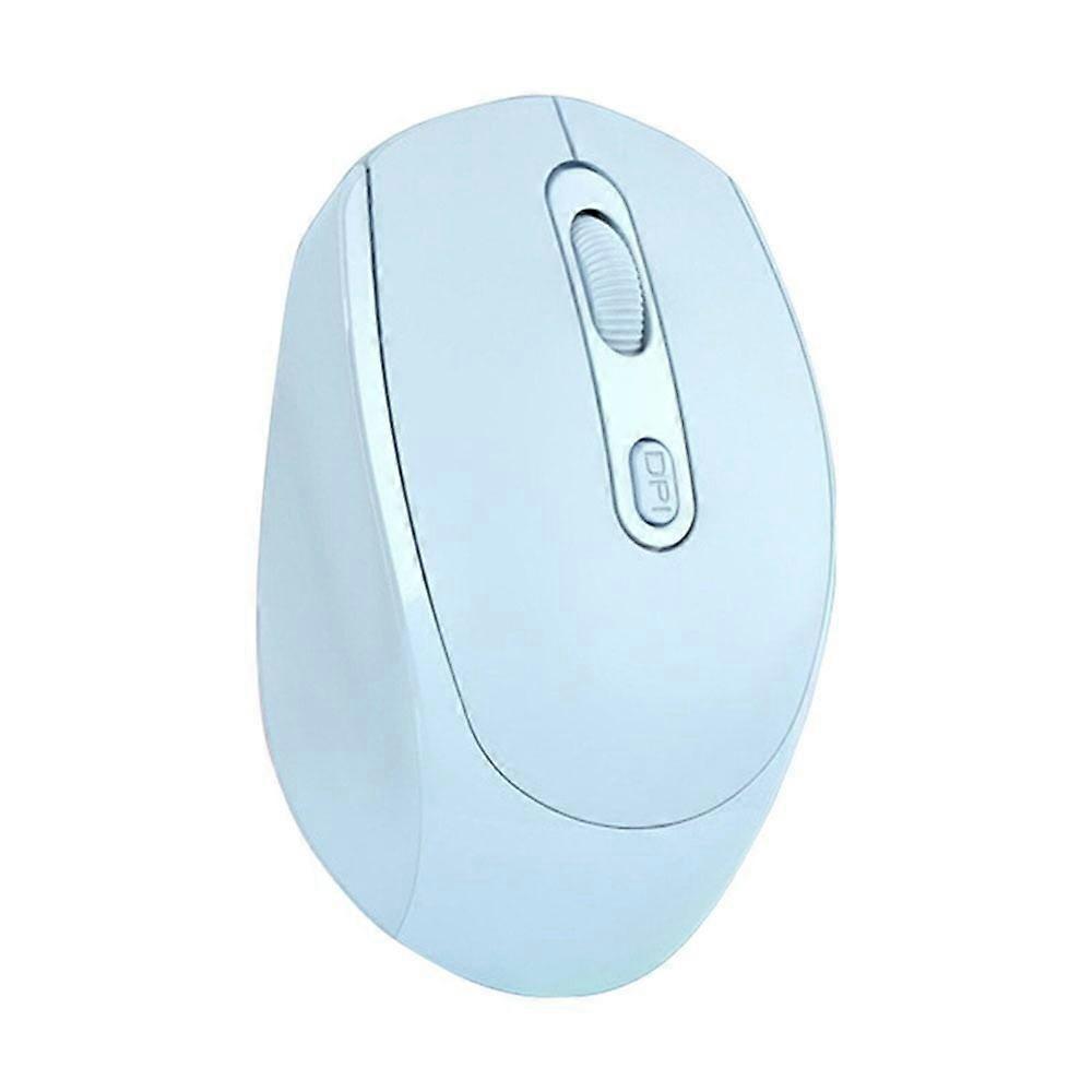 Rechargeable Bluetooth Mouse 2.4G+Bluetooth Computer Mouse Wireless Mouse-Blue