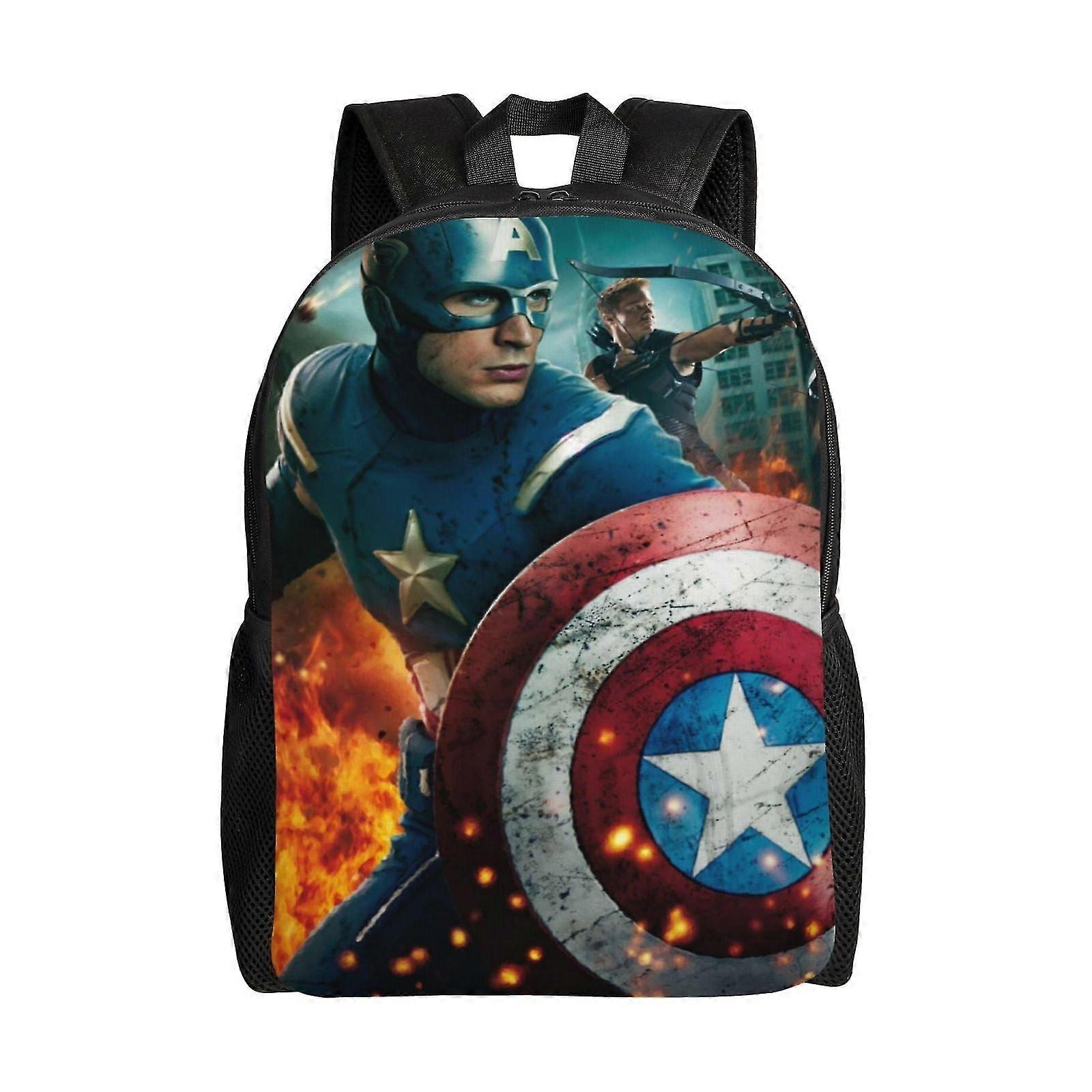 j7148 Captain America Kid Backpack School Bag Elementary Students Bookbags e7148