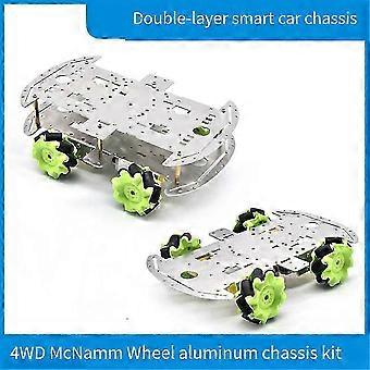 25-26 For DIY 4WD Aluminum Mecanum Robot Two-Layer Bottom Board