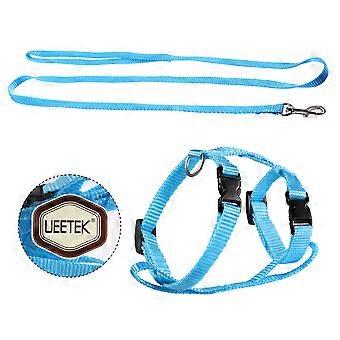 Rabbit Harness for Walking with Ueetek Adjustable Pet Rabbit Leash Sky-Blue