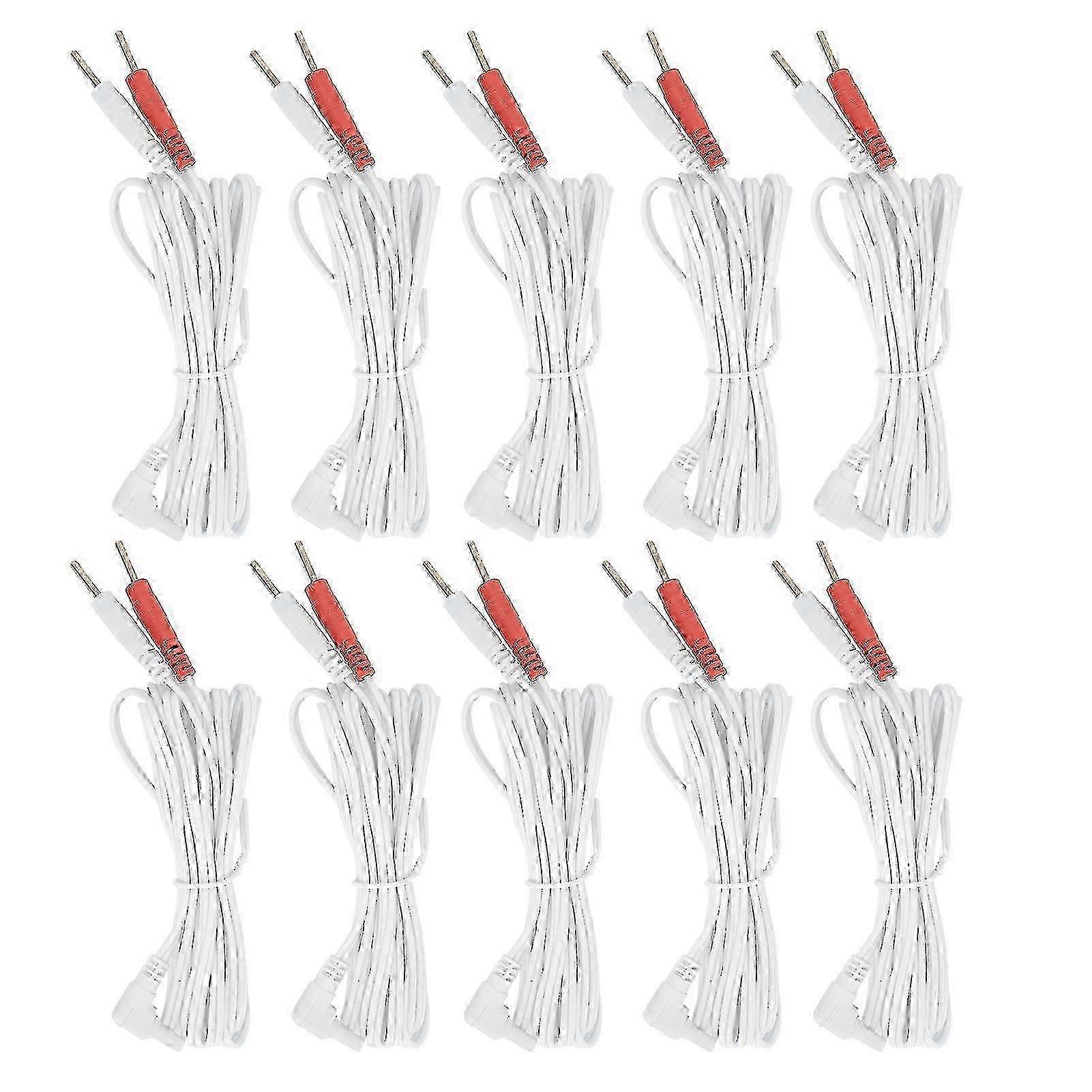 Pin Type TENS Lead Wire - 2-in-1 Function, 1.8m, 10pcs