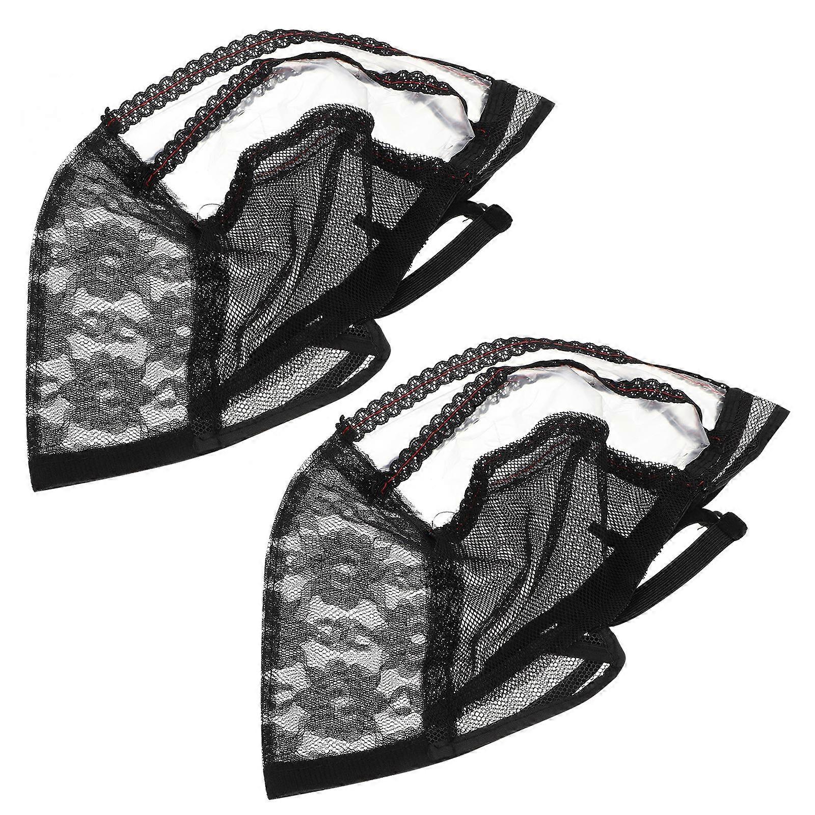 Breathable Wig Net Head Cover Durable Polyester Mesh Cap 2Pcs