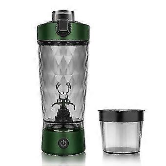 Electric Protein Powder Mixing Cup, Automatic Shaker, Blender, Shake, 650 ml, for Milk, Coffee, Gym, Outdoor, Green Size