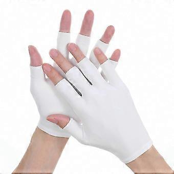 4 paar katoenen vingerhandschoenen voor droge handen, eczeemverzorging, hydratatie gedurende de nacht, slaapvriendelijk, zacht wit