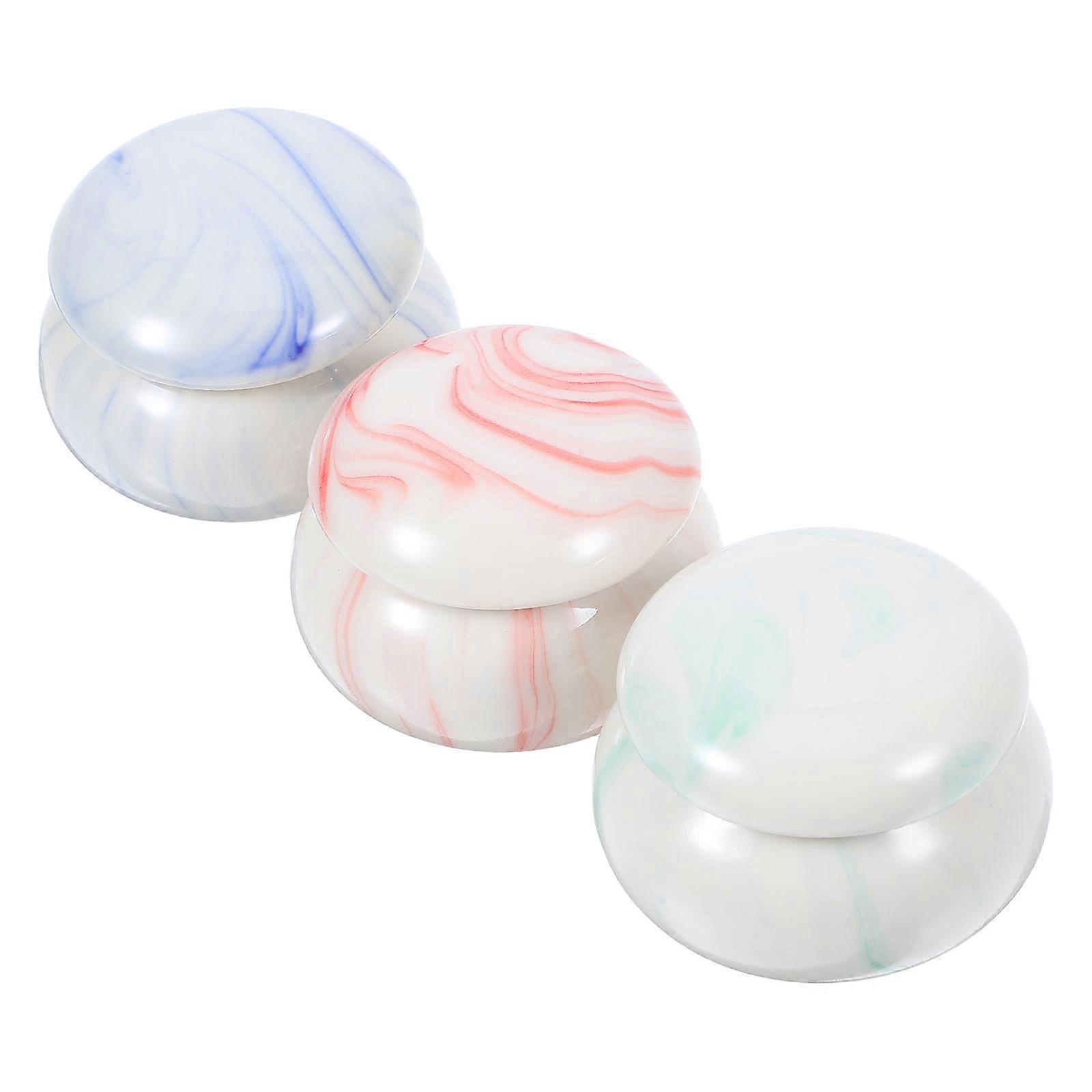 3pcs Marble Pattern Cosmetics Storage Jars Small Sub Jars Face Cream Jars