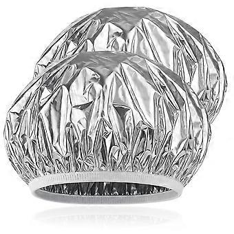 Reusable Aluminum Foil Heat Cap  Deep Conditioning Processing with Elastic Band, Hair Treatment & Coloring for Salon, Sauna Home