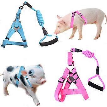 Transportín para mini cerdos, juego de 2 transportines ajustables para mini cerdos con correa, suministros para transportines de mascotas, adecuado para animales pequeños como lechones y conejos.