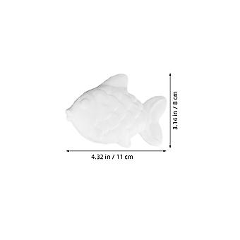 10pcs 11cm Éducatif Poisson Modèle DIY Enfants Peinture Poisson Artisanat Poisson Blanc Ornement