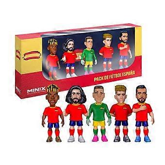 Pack MINIX - Stars du football - Coupe du monde - Espagne - 5 figurines 7 cm (Fermín, Williams, Merino, Cucurella, Simon)