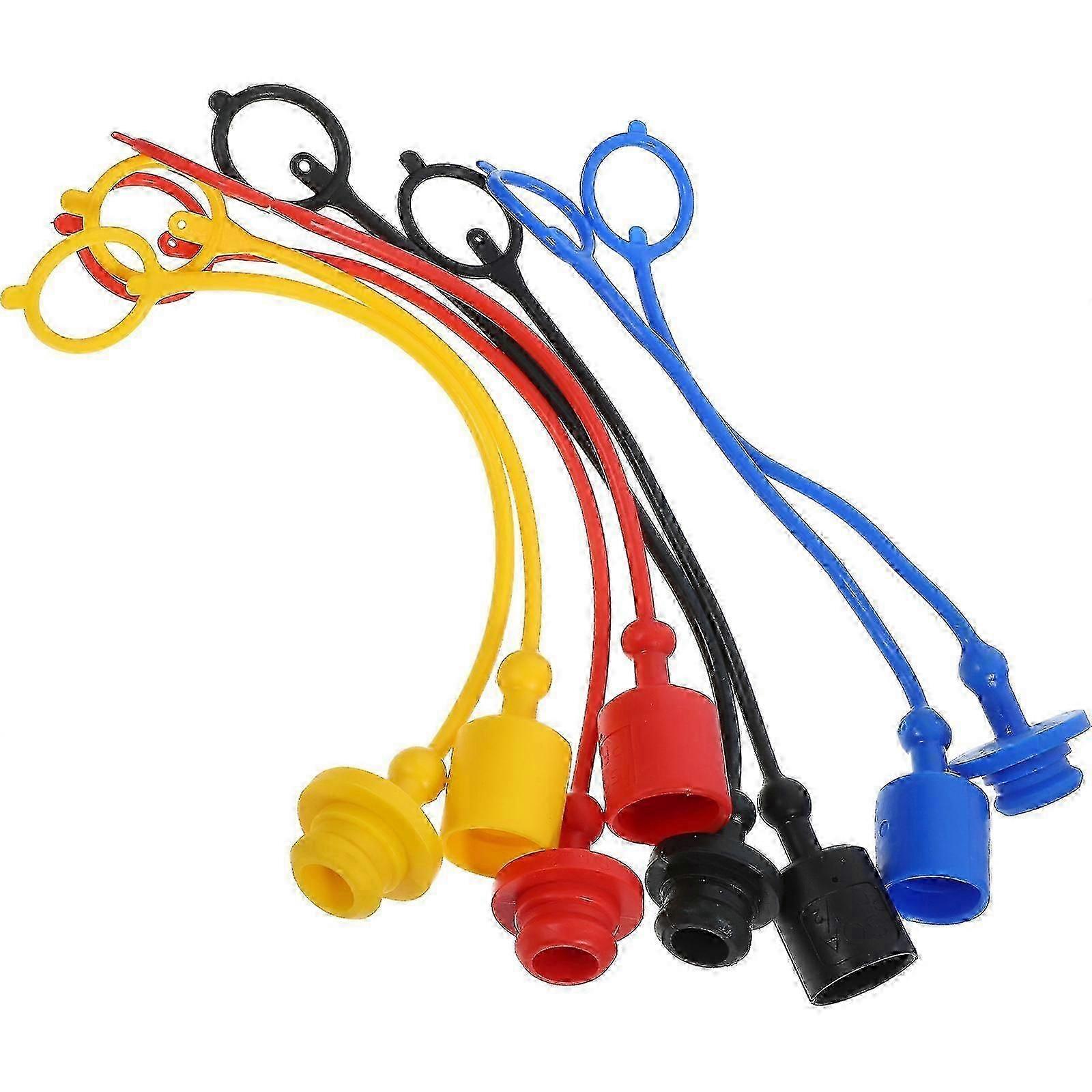 8pcs Hydraulic Coupler Dust Caps 1/2" Quick Connector Cover Replacement