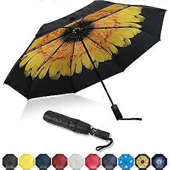 Liangnv Umbrella Compact Travel Umbrellas Strong Durable Windproof Umbrella for Rain Portable Umbrella - Reinforced Canopy, Ergonomic Handle, Auto Ope