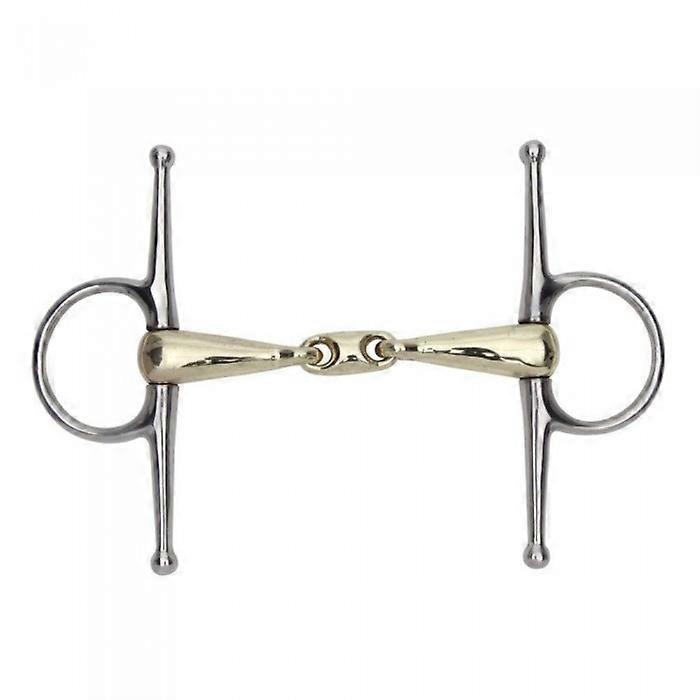 Shires Brass Lozenge Horse Snaffle Bit
