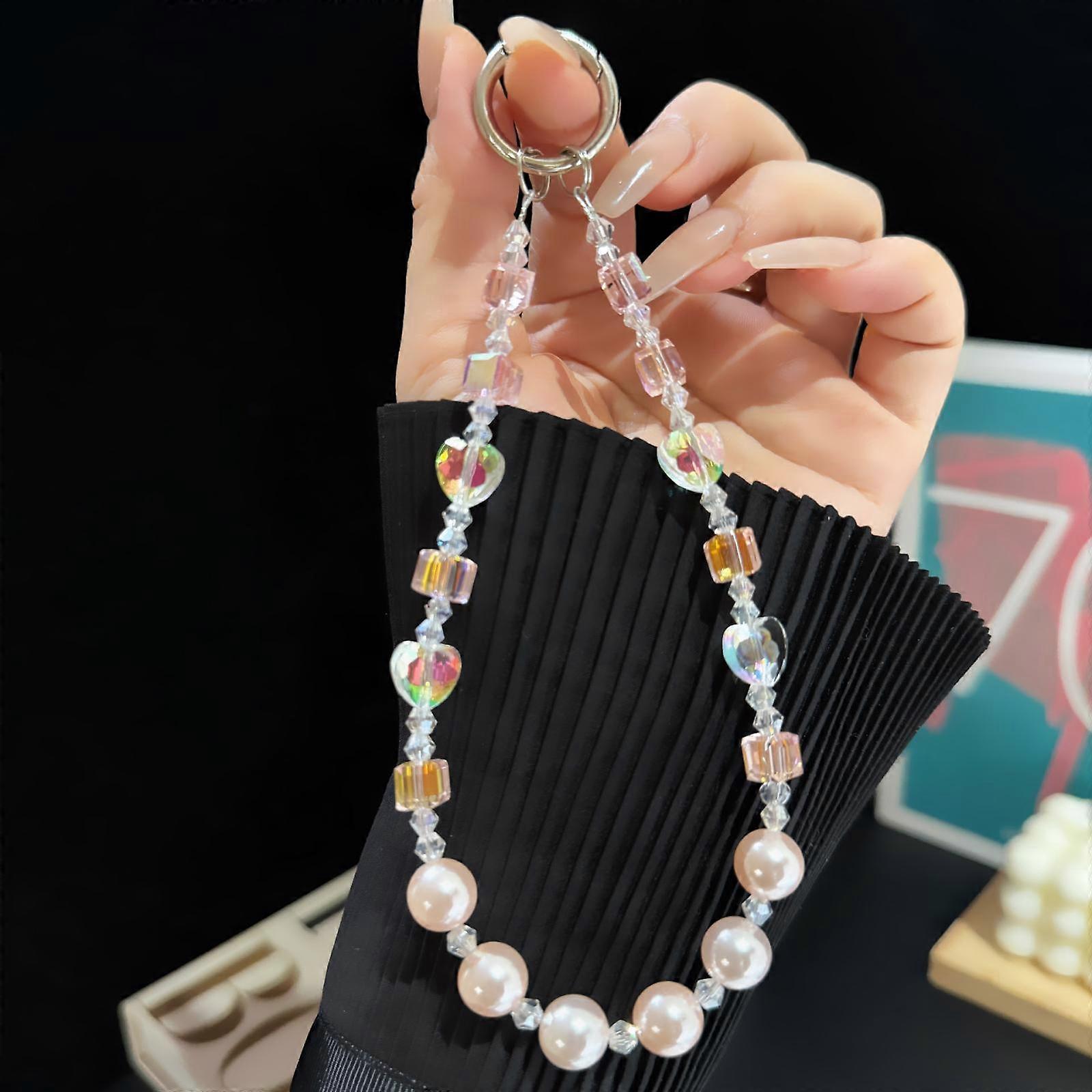 Square Gradient Pearl Minimalist Beaded Chain