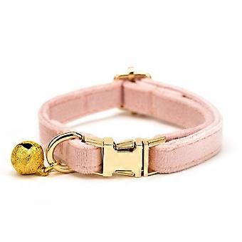 Breakaway Cat Puppy Collar with Bell, Adjustable Velvet Kitten Dog Collar for Small Pets