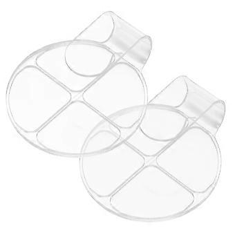 2pcs Acrylic Makeup Palette for Custom Shades and Precise Blending, Easy Clean Durable Tray