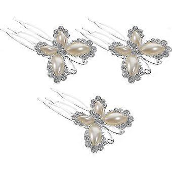 3 pcs Rhinestone Hair Comb Bridal Hair Side Comb Wedding Bridal Hair Comb for Women