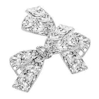 1 paio di clip per scarpe a forma di fiocco fibbie per scarpe con nodo a fiocco strass gioielli per scarpe in metallo tacchi alti decorazioni per appartamenti da sposa sandali pompe