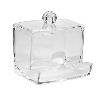 Practical storage box compatible with cotton swabs, cotton buds, makeup, transparent cosmetic case