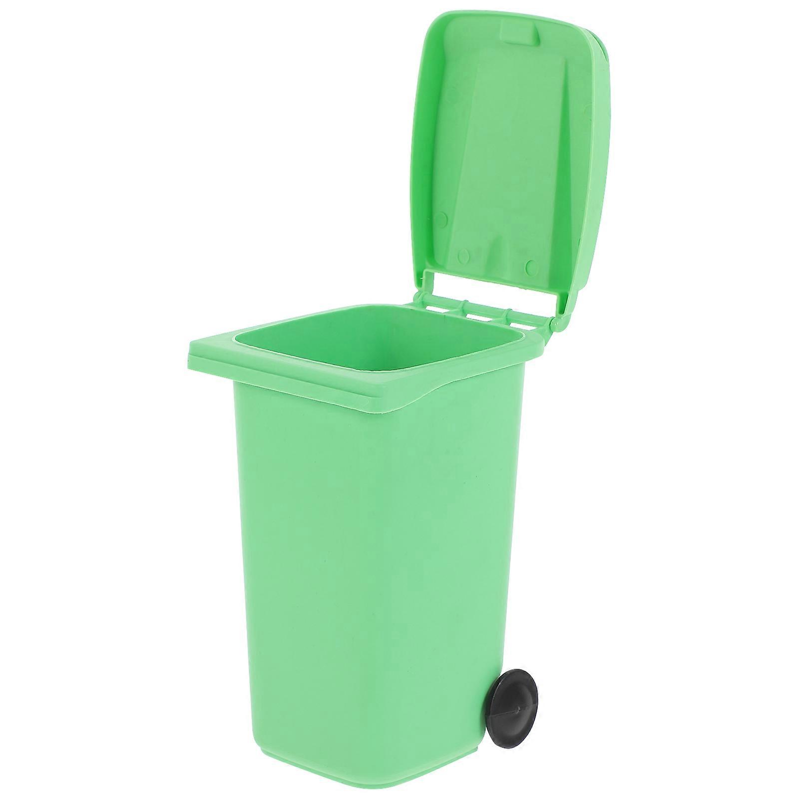 Plastic Mini Desktop Trash Can for Storage Use Multi-Function Desktop
