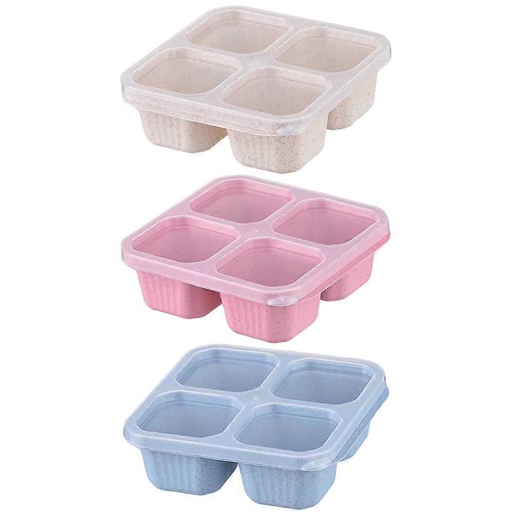 Dried Fruit Box Household Multi-Grid Snack Serving Box with 3Pcs Set