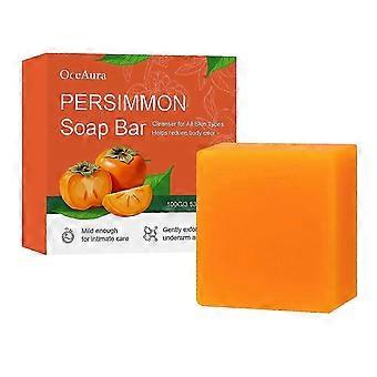 Persimmon Soaps Bar for Old People Smell, Natural Persimmon Cleansing Soap Bar for Face & Body, Mild Exfoliating Bath Soap with Fresh Scent, for All S