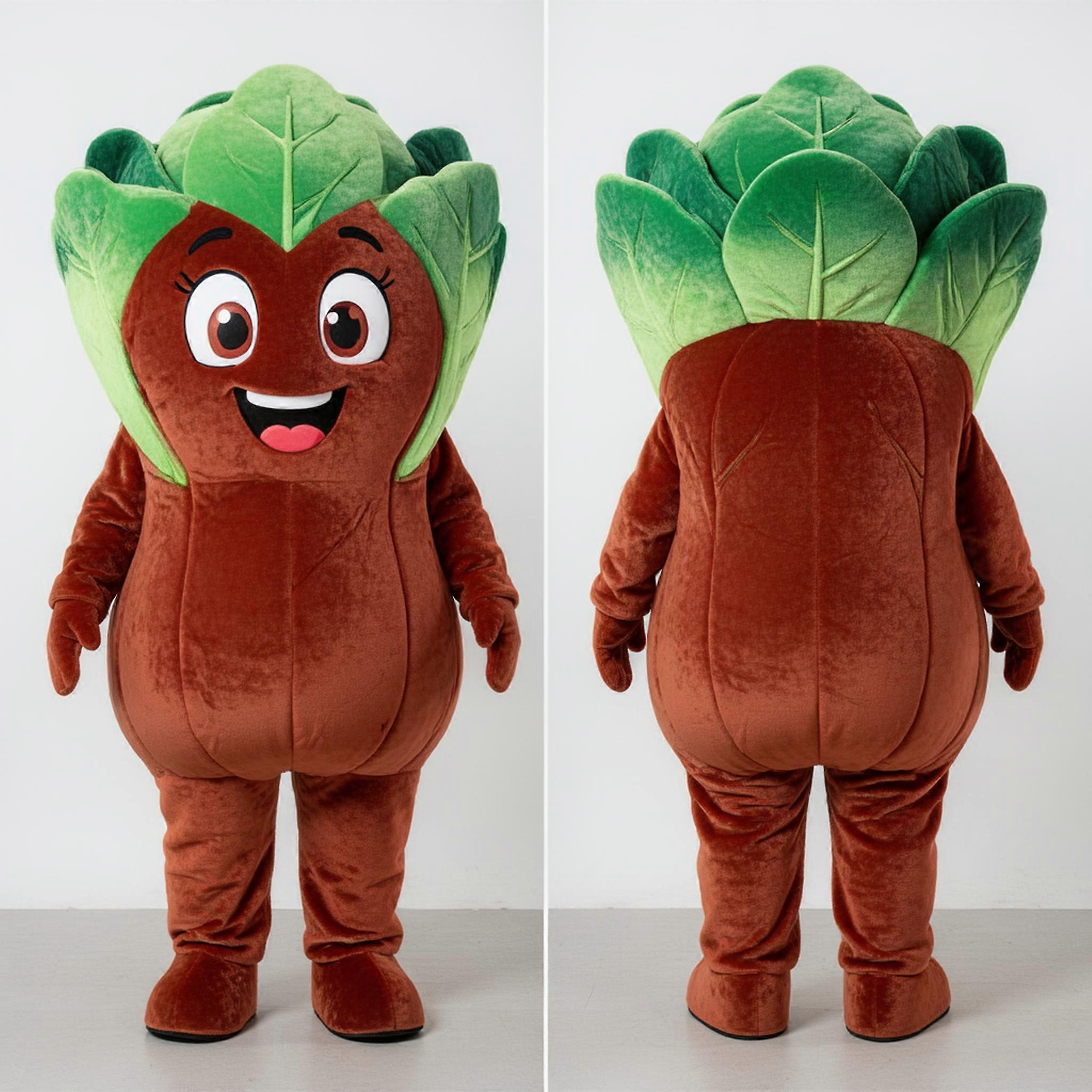 MASTICOT Velvety Green Cartoon Cabbage Mascot
