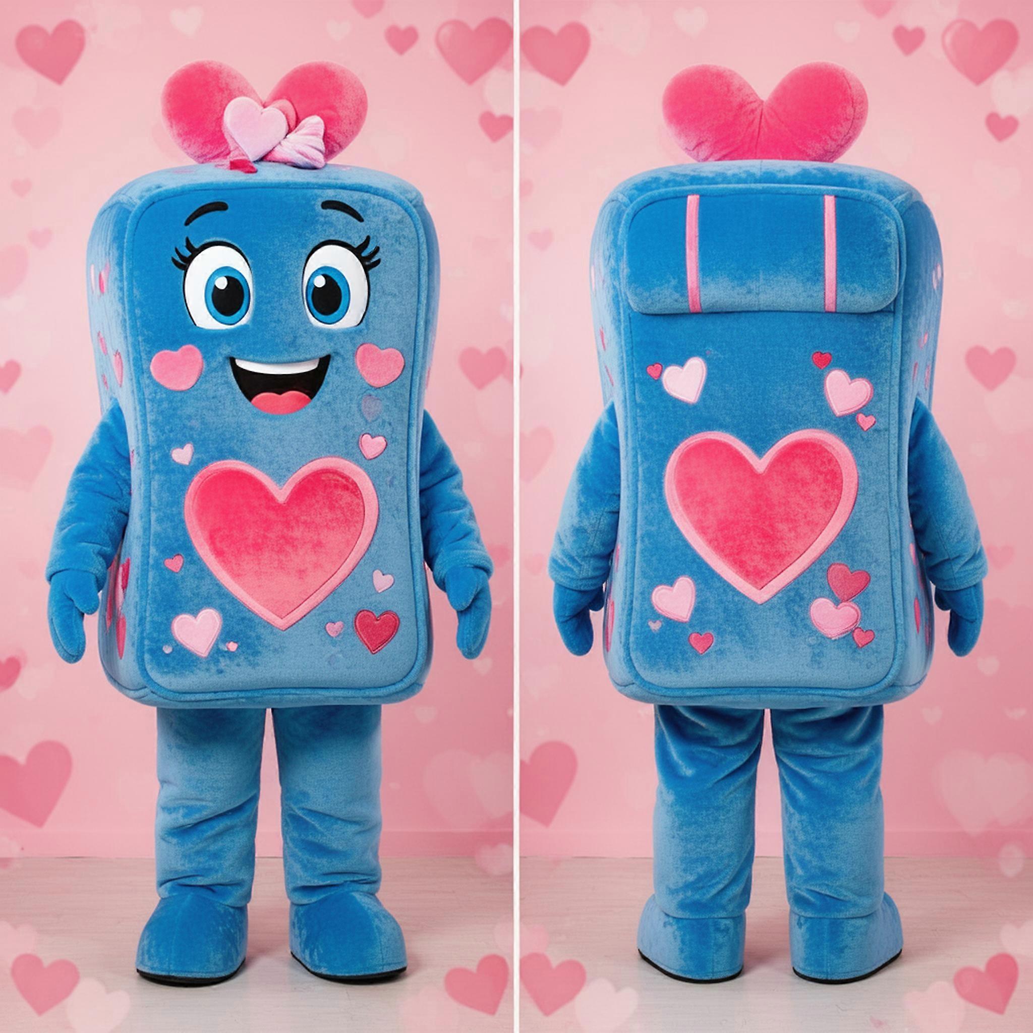 MASTICOT Azure Blue Rounded Candy Box Mascot
