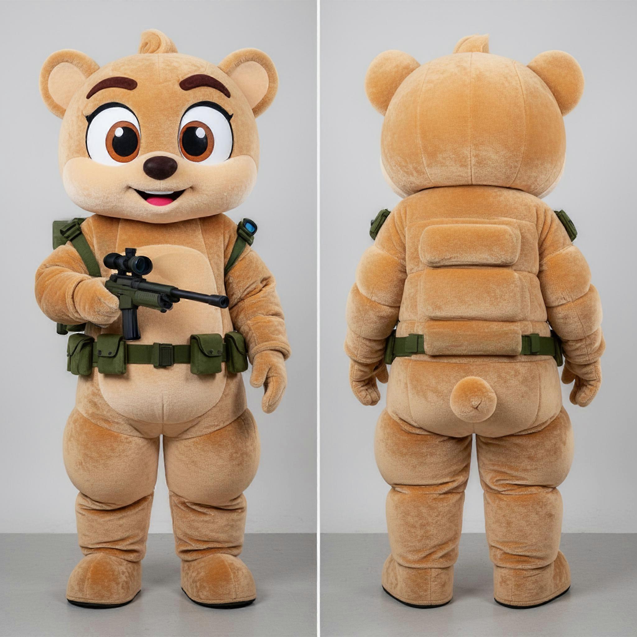 MASTICOT Tan Rounded Sniper Mascot