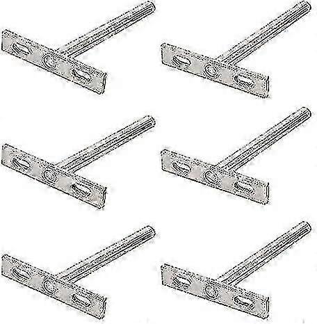 6 PCS Shelf Support Floating Shelf Brackets T-Bracket Fixing Hardware