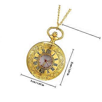 Antiek gouden zakhorloge om de tijd bij te houden, inclusief opbergdoosje.