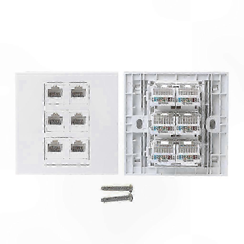 CAT5E RJ45 Network Module with 86 Type Socket Panel compatible with Ethernet Cable Connection