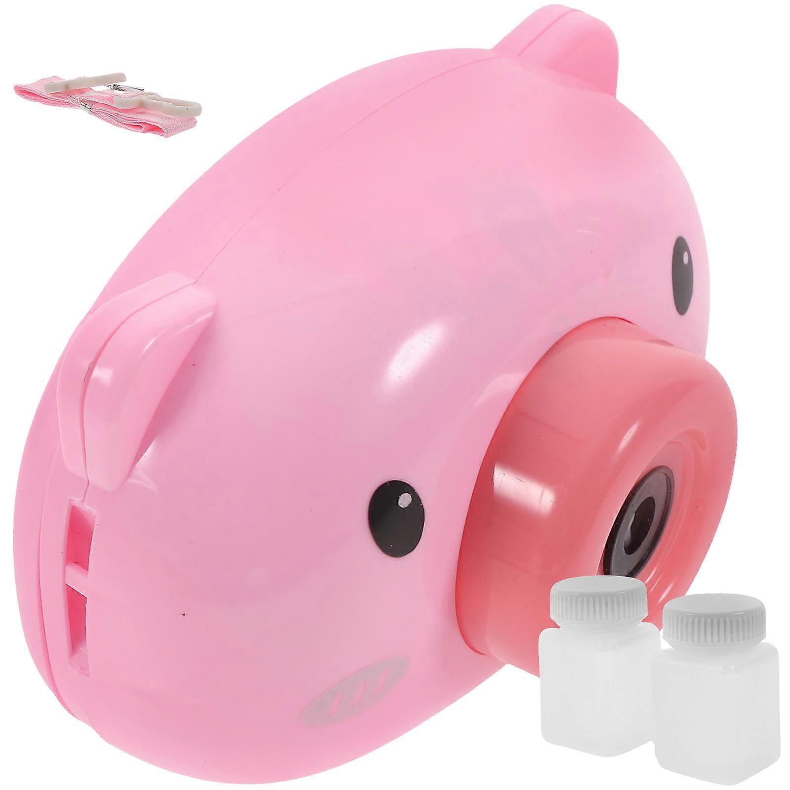 Pink Bubble Machine Set Electric Bubble 1Set ABS Material