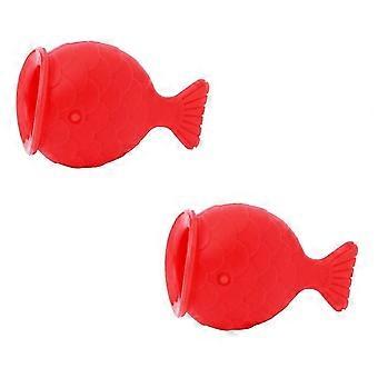 2Pcs Lips Enhancer Plumper Device Lips Silicone Fish Shape