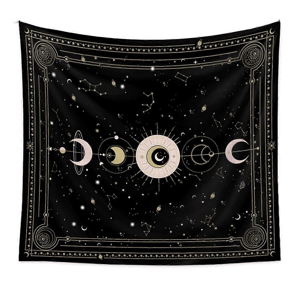 Starry Bohemian Tapestry, Vibrant HD Printed, Soft Washable Polyester