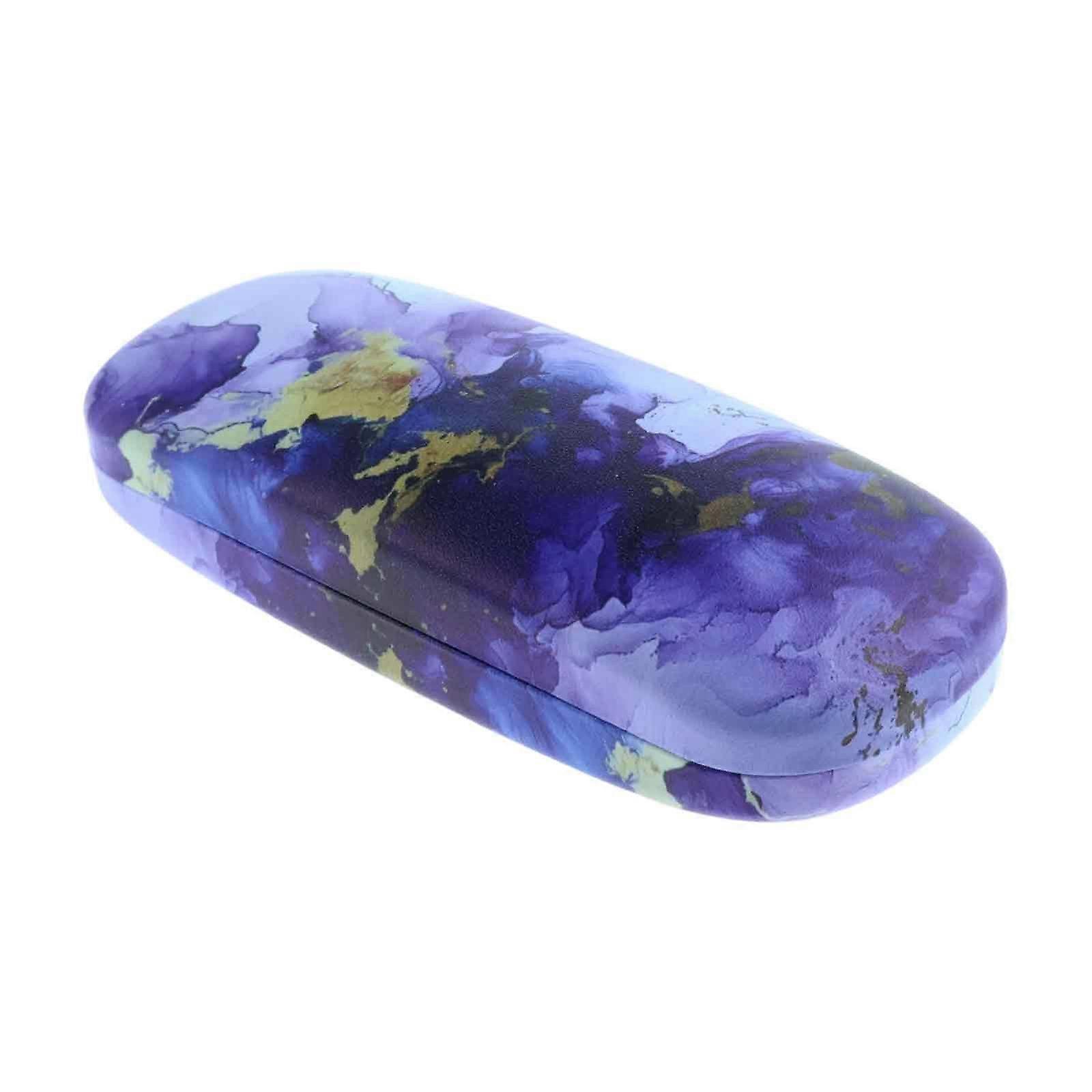 1pcs marble style glasses case - Purple