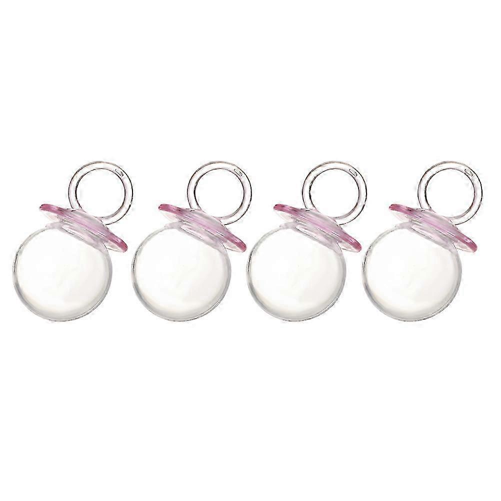 12Pcs Pink Transparent Milk Pacifier Candy Boxes for Gift Storage