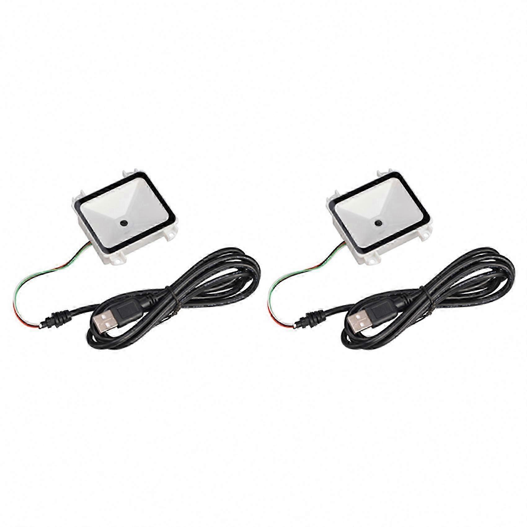 2D QR Code Scanning for Kiosks - Embedded 2D Barcode Scanner with USB, RS232 & TTL Interface for Small Fixed Installations, 2-Pack