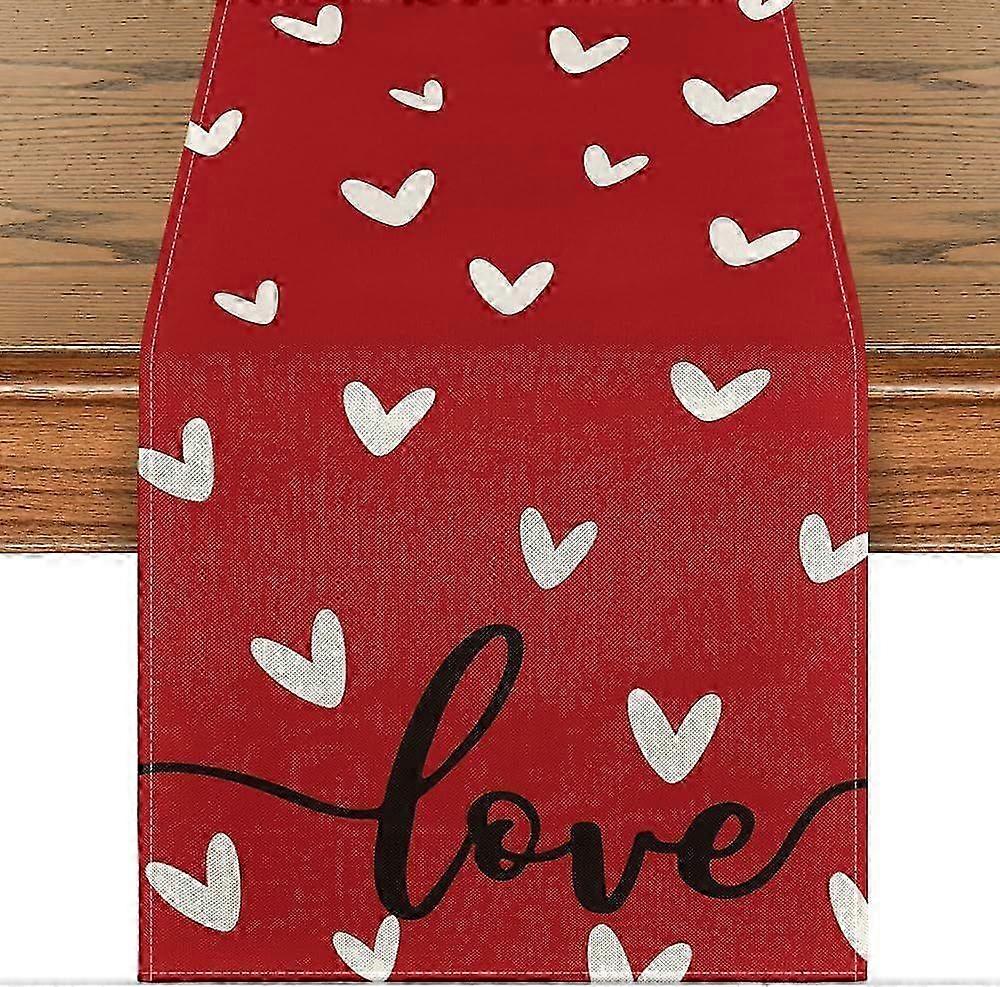 Valentine Red Love Table Runner
