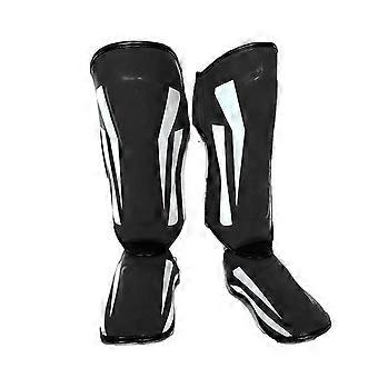 Arti Marziali Parastinchi Gamba in pelle PU Protettore Del Piede Addensare Cuscinetti Protettivi per Kickboxing MMA Training Sparring Equipment