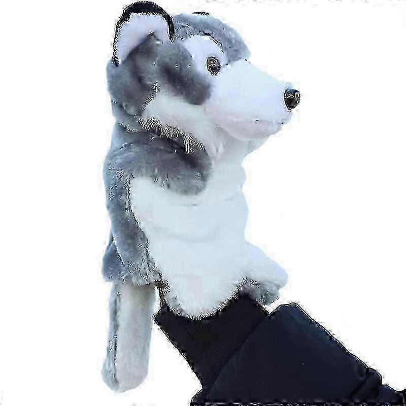 Deluxe Grey Wolf Puppet 25cm Plush