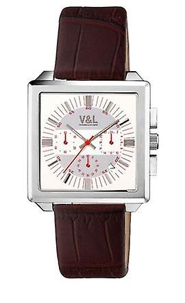 V & l destination casablanca Watch for Men Analog Quartz With Cowhide Bracelet VL044702
