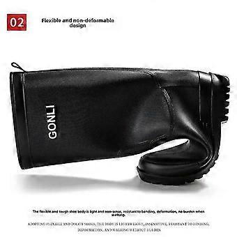 Men's Boots Waterproof High Ankle for Motorcycle Work Safety Rainy Weather Labor Protection